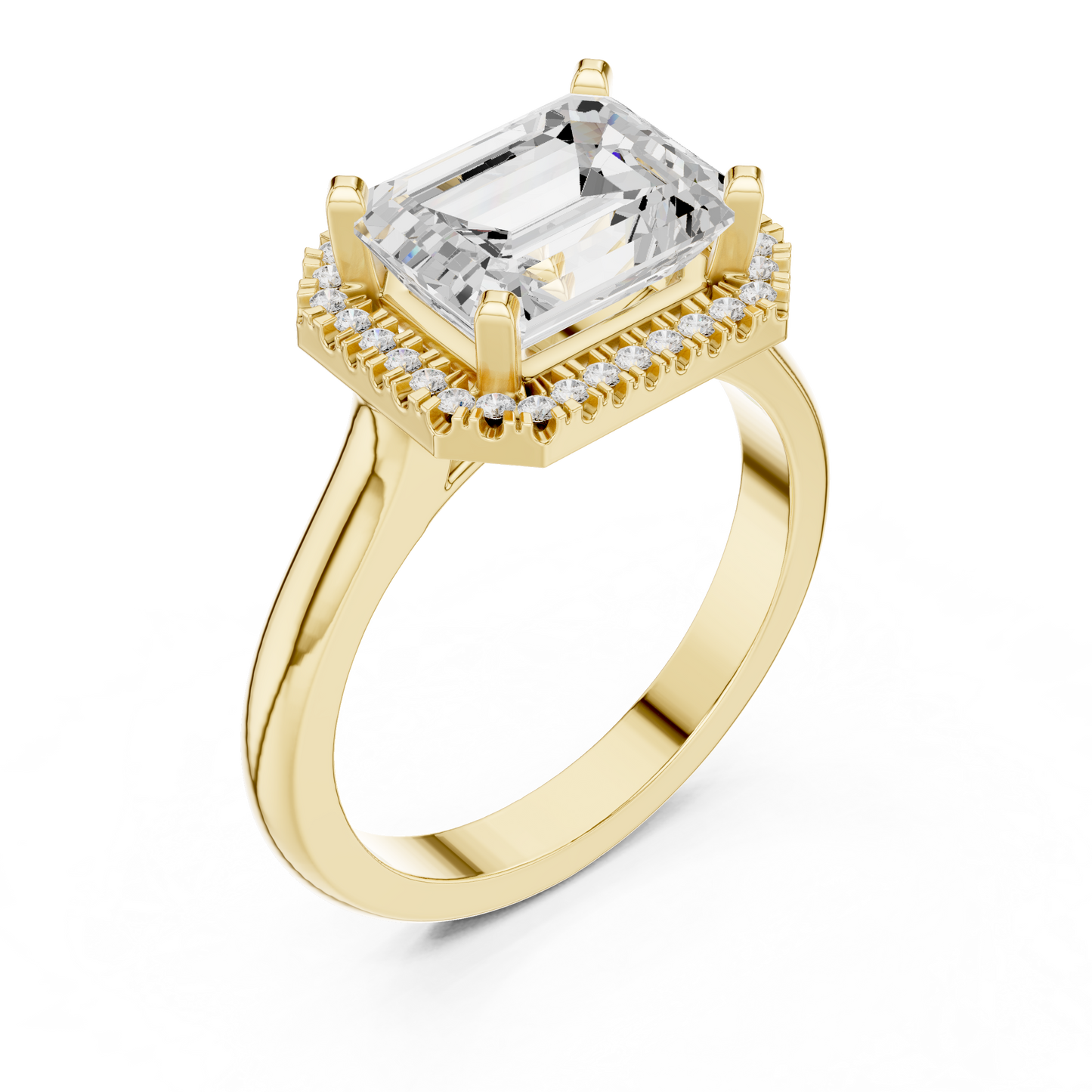 Mixed Shape Lab Grown Diamond Halo Ring