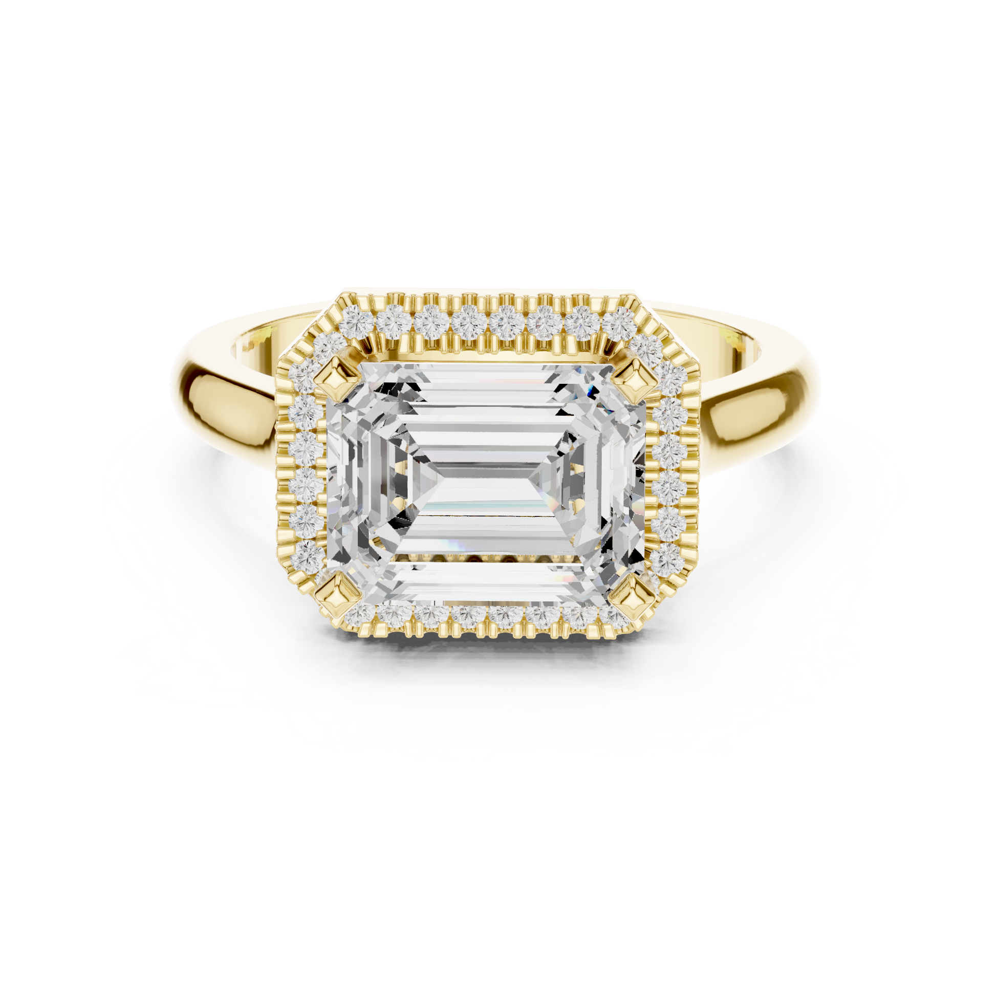 Mixed Shape Lab Grown Diamond Halo Ring