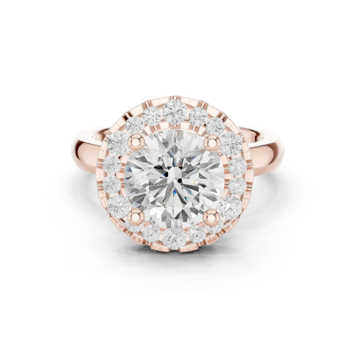 Mixed Shape Lab Grown Diamond Halo Ring