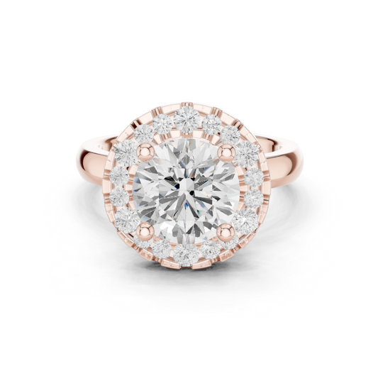 Mixed Shape Lab Grown Diamond Halo Ring