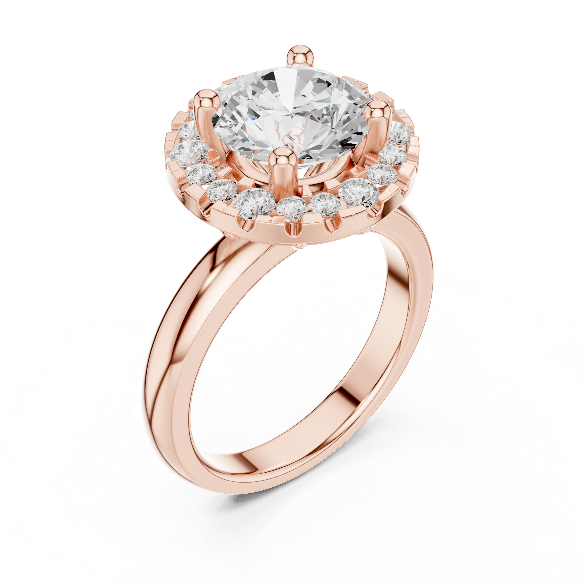 Mixed Shape Lab Grown Diamond Halo Ring