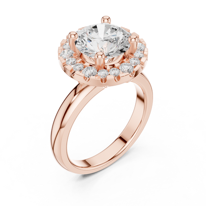 Mixed Shape Lab Grown Diamond Halo Ring