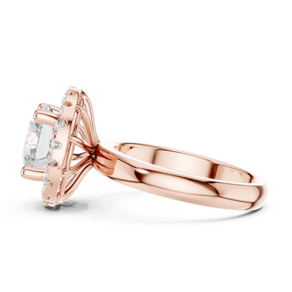 Mixed Shape Lab Grown Diamond Halo Ring
