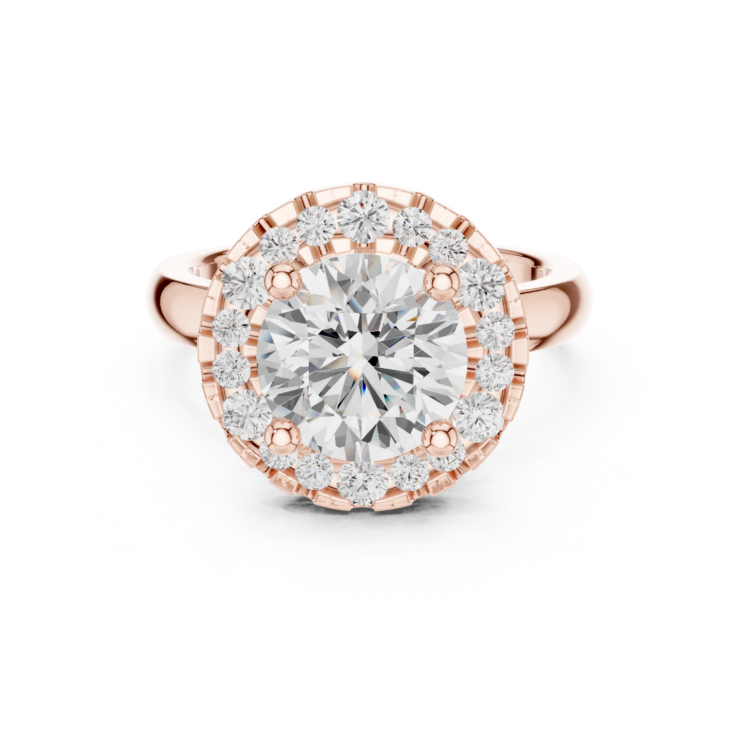 Mixed Shape Lab Grown Diamond Halo Ring