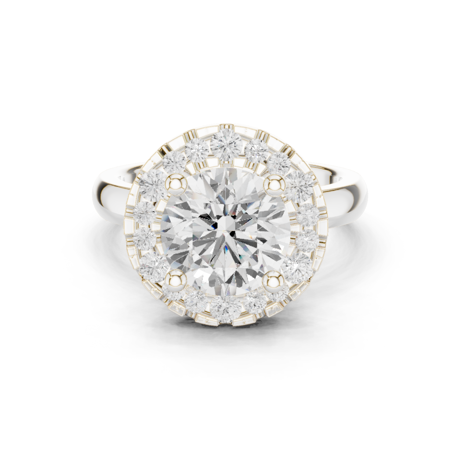 Mixed Shape Lab Grown Diamond Halo Ring