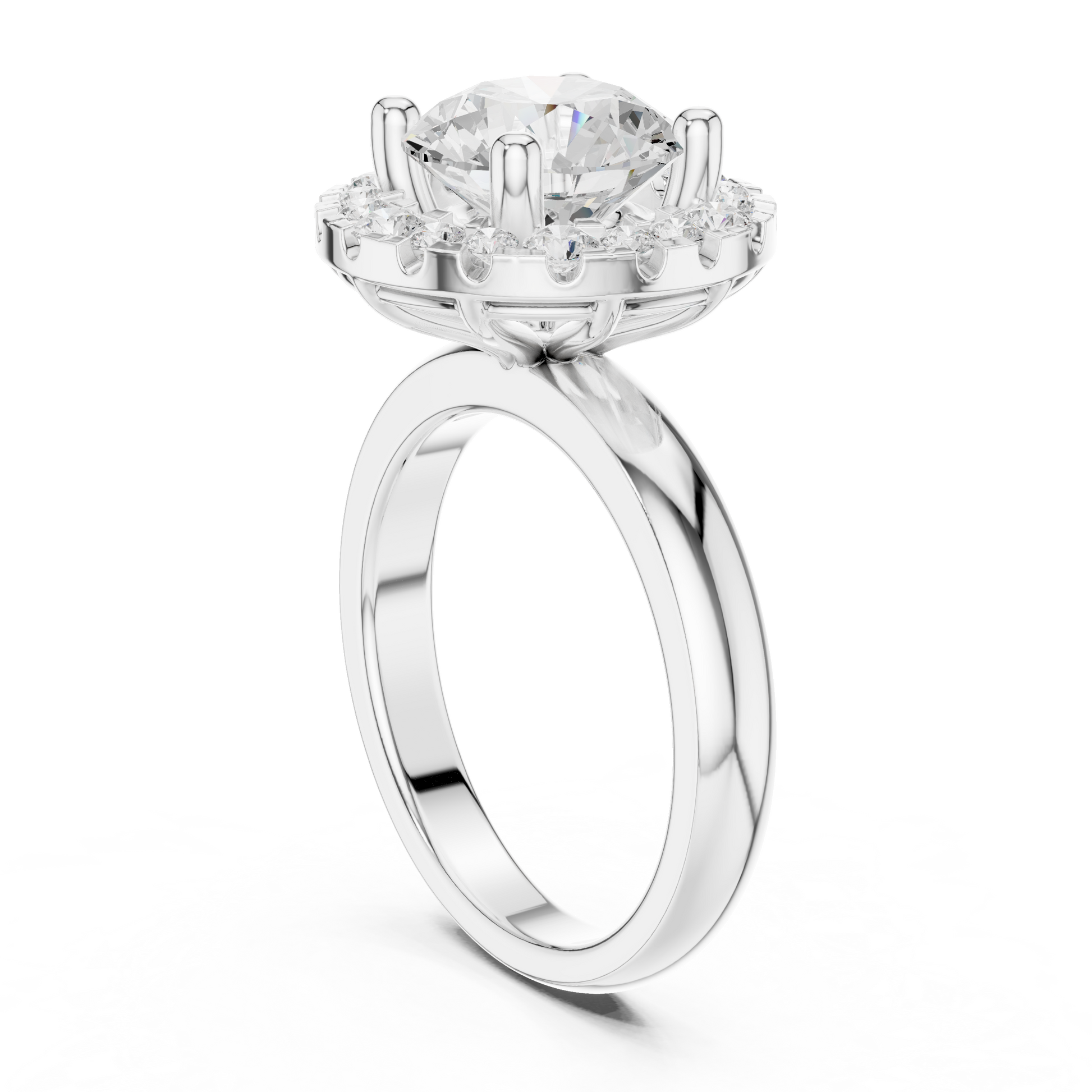 Mixed Shape Lab Grown Diamond Halo Ring