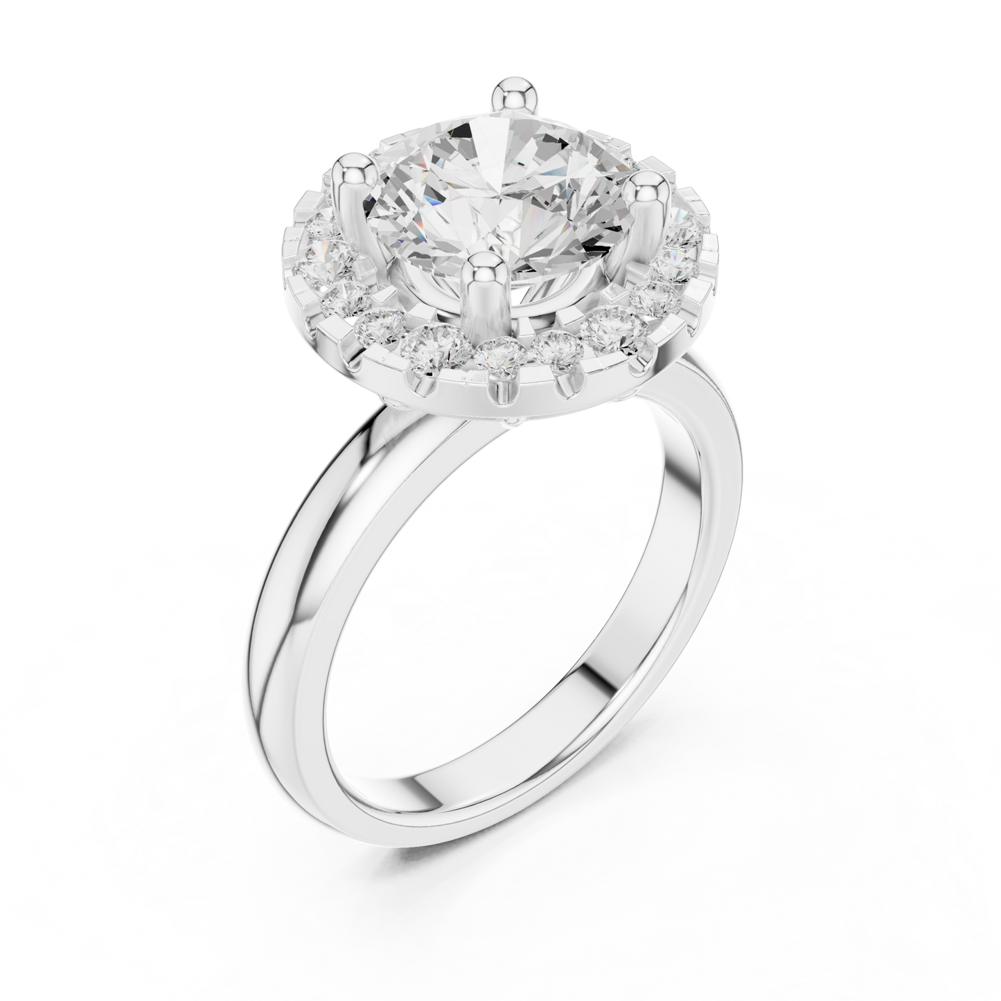 Mixed Shape Lab Grown Diamond Halo Ring