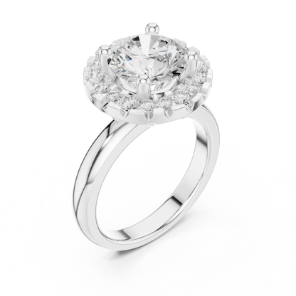 Mixed Shape Lab Grown Diamond Halo Ring