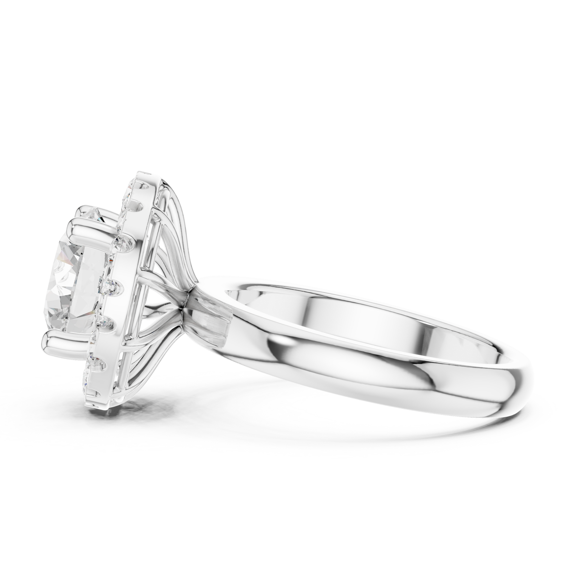 Mixed Shape Lab Grown Diamond Halo Ring