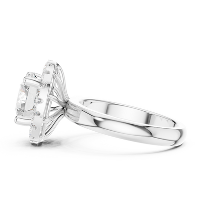 Mixed Shape Lab Grown Diamond Halo Ring
