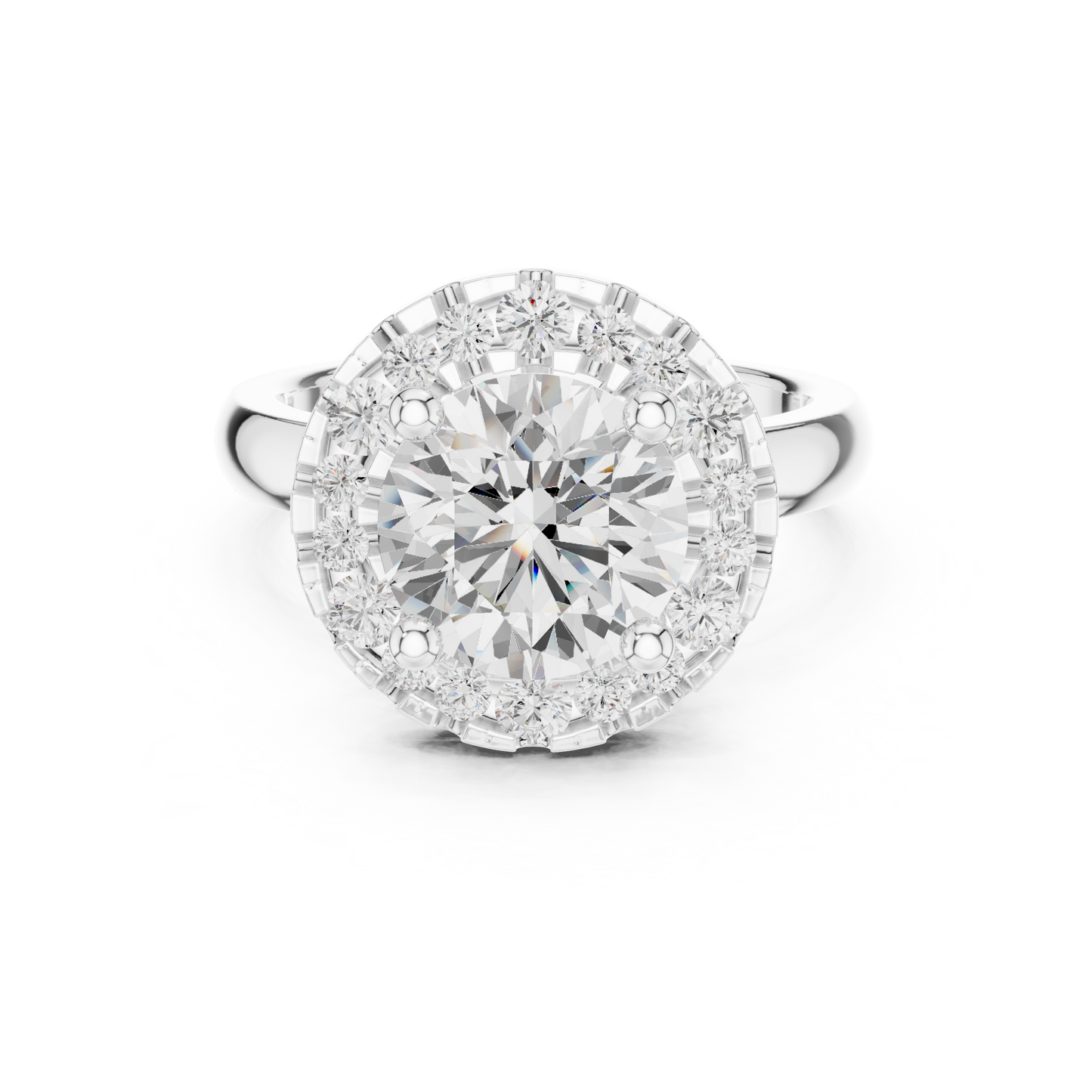 Mixed Shape Lab Grown Diamond Halo Ring
