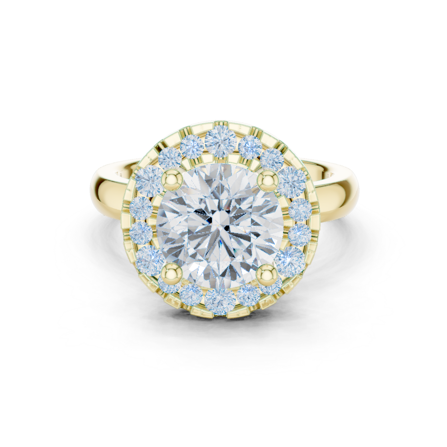Mixed Shape Lab Grown Diamond Halo Ring