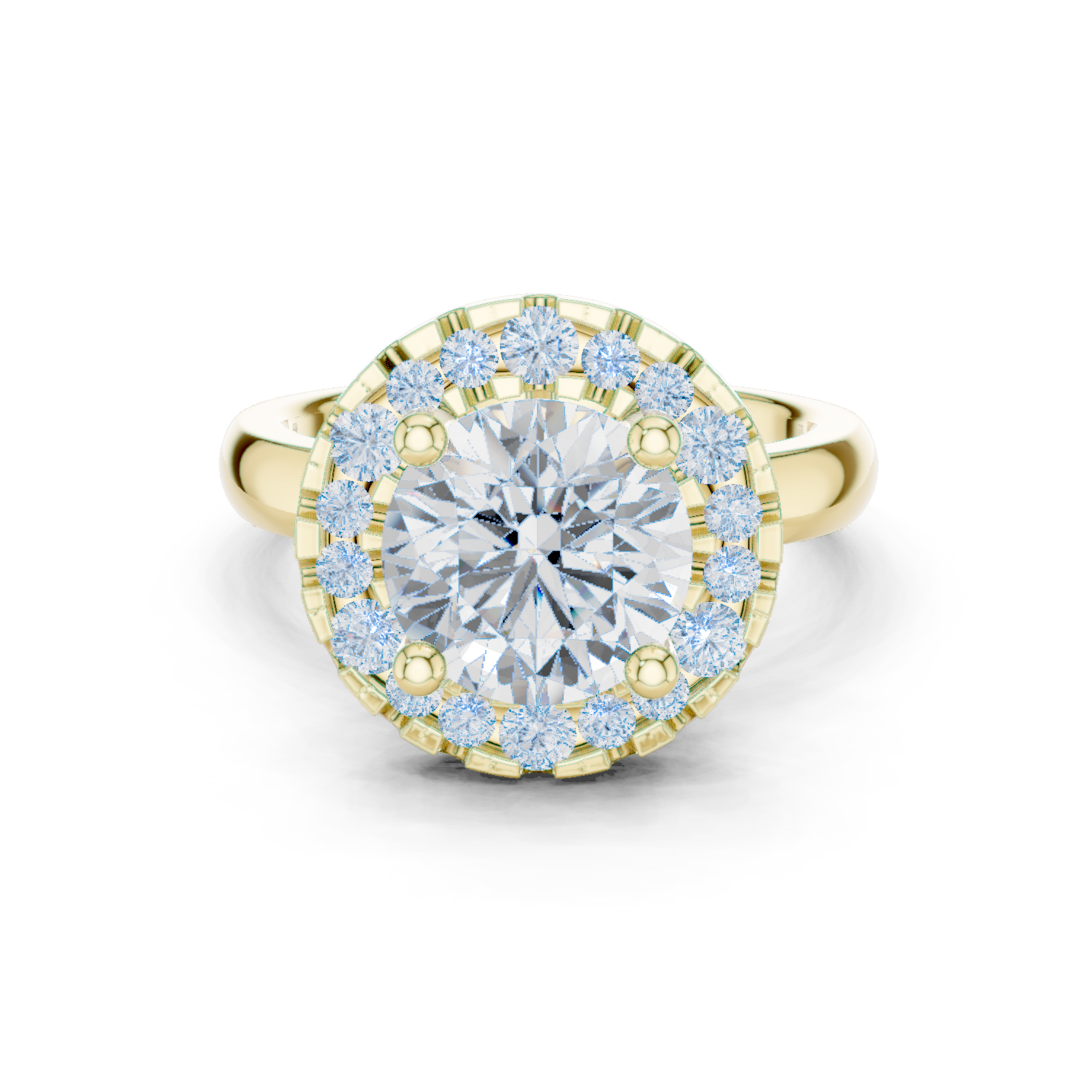 Mixed Shape Lab Grown Diamond Halo Ring