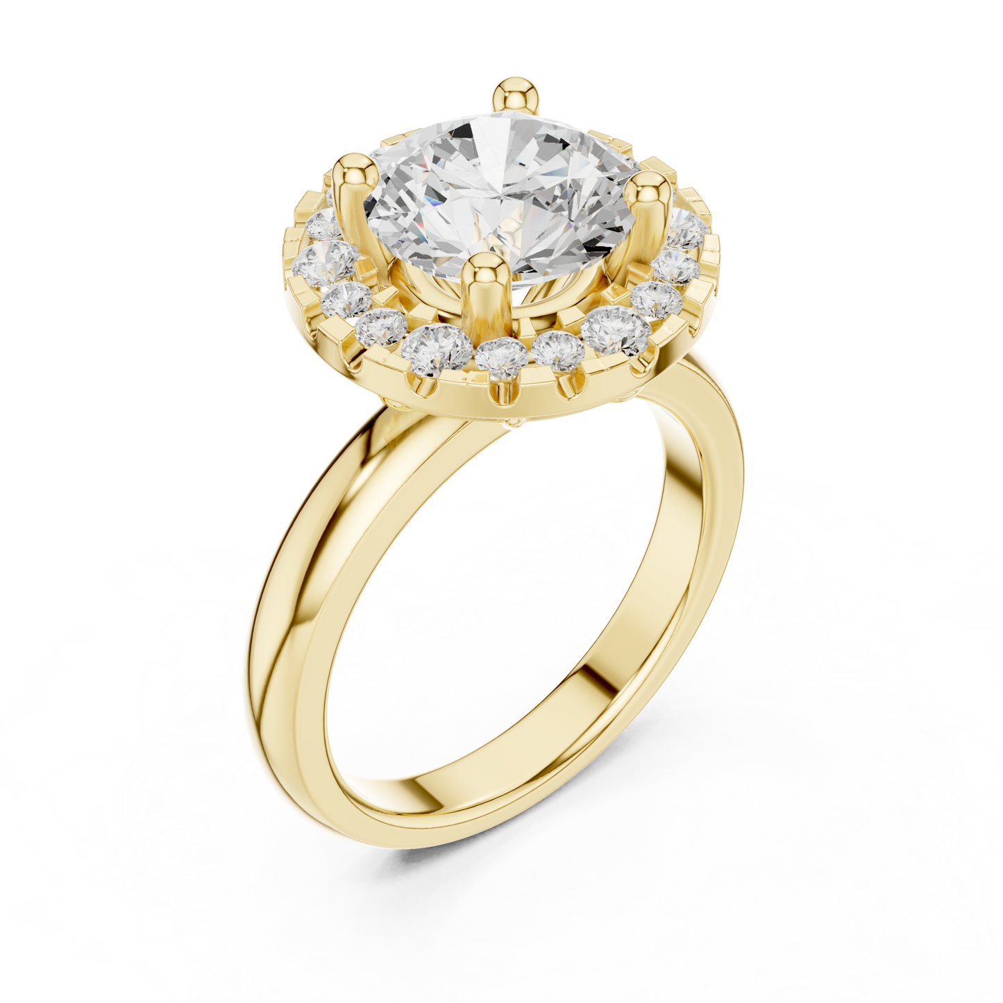 Mixed Shape Lab Grown Diamond Halo Ring