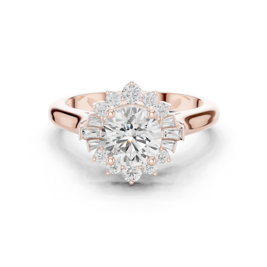 Round Halo Lab Grown Diamond Ring