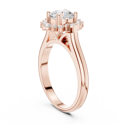 Round Halo Lab Grown Diamond Ring