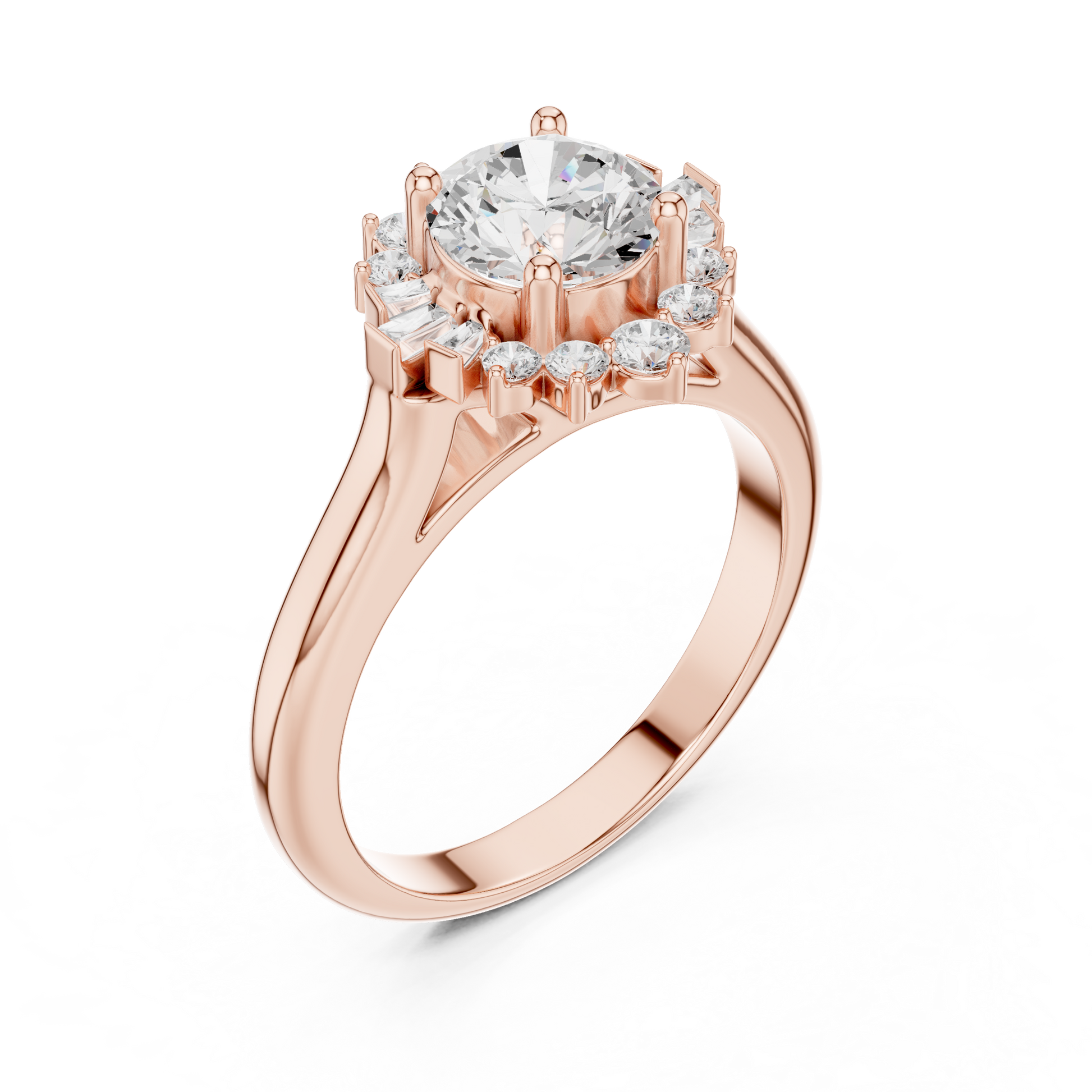 Round Halo Lab Grown Diamond Ring