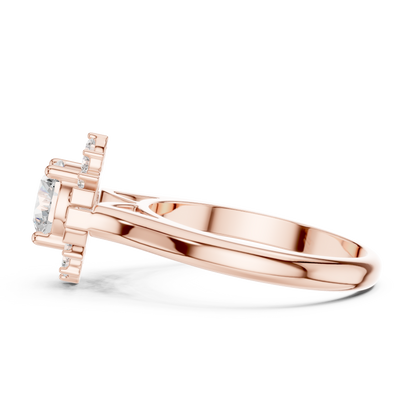 Round Halo Lab Grown Diamond Ring