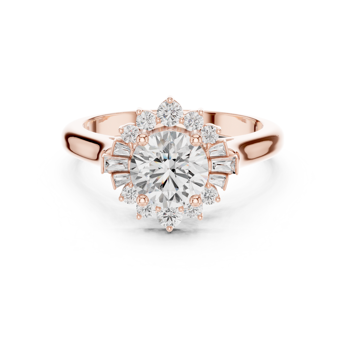 Round Halo Lab Grown Diamond Ring