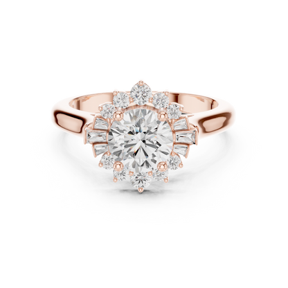 Round Halo Lab Grown Diamond Ring