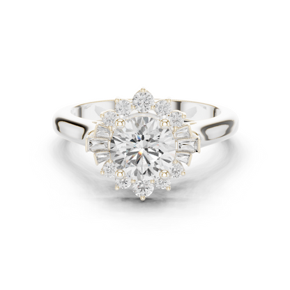 Round Halo Lab Grown Diamond Ring