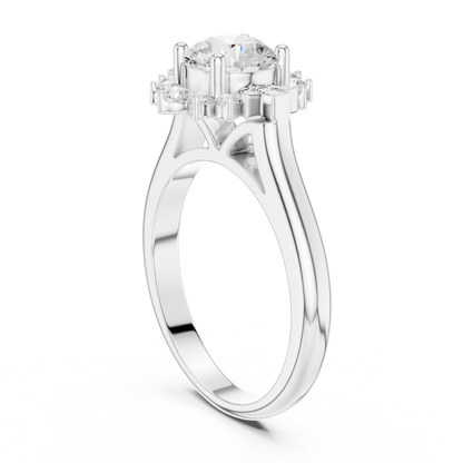 Round Halo Lab Grown Diamond Ring
