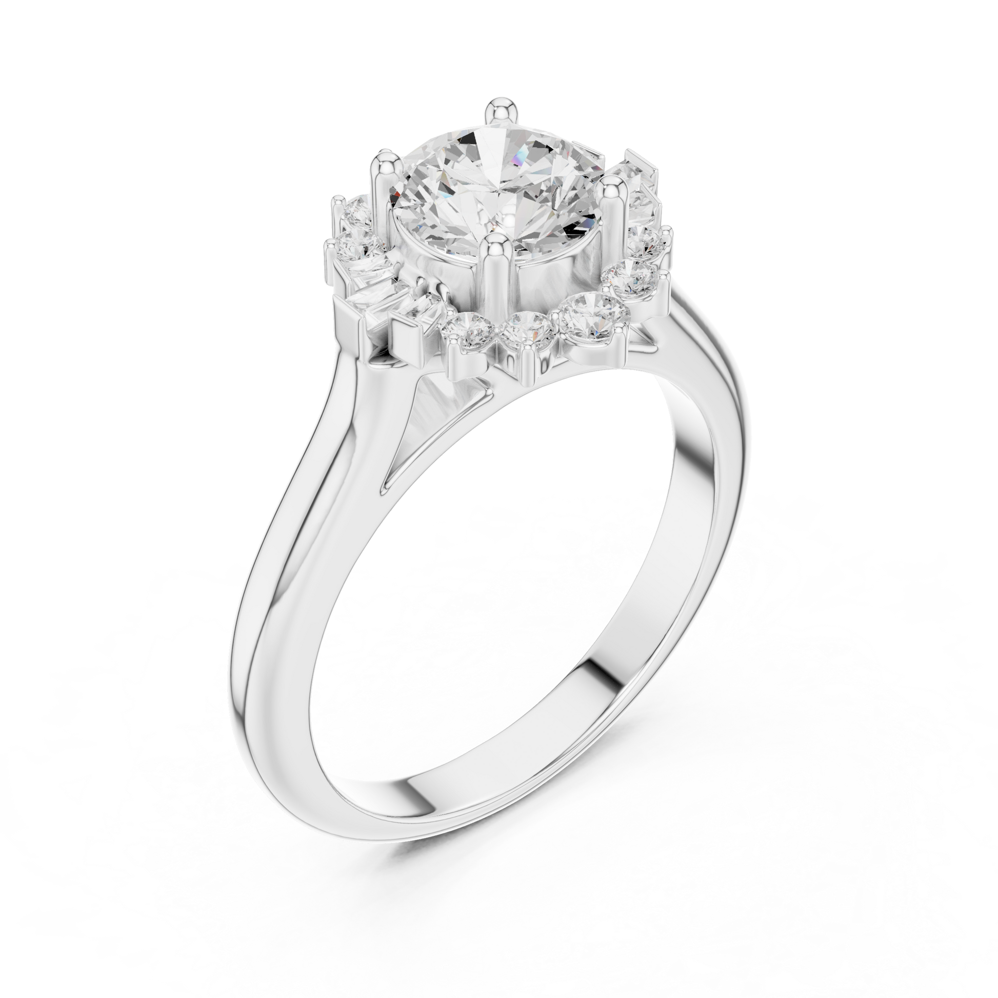 Round Halo Lab Grown Diamond Ring