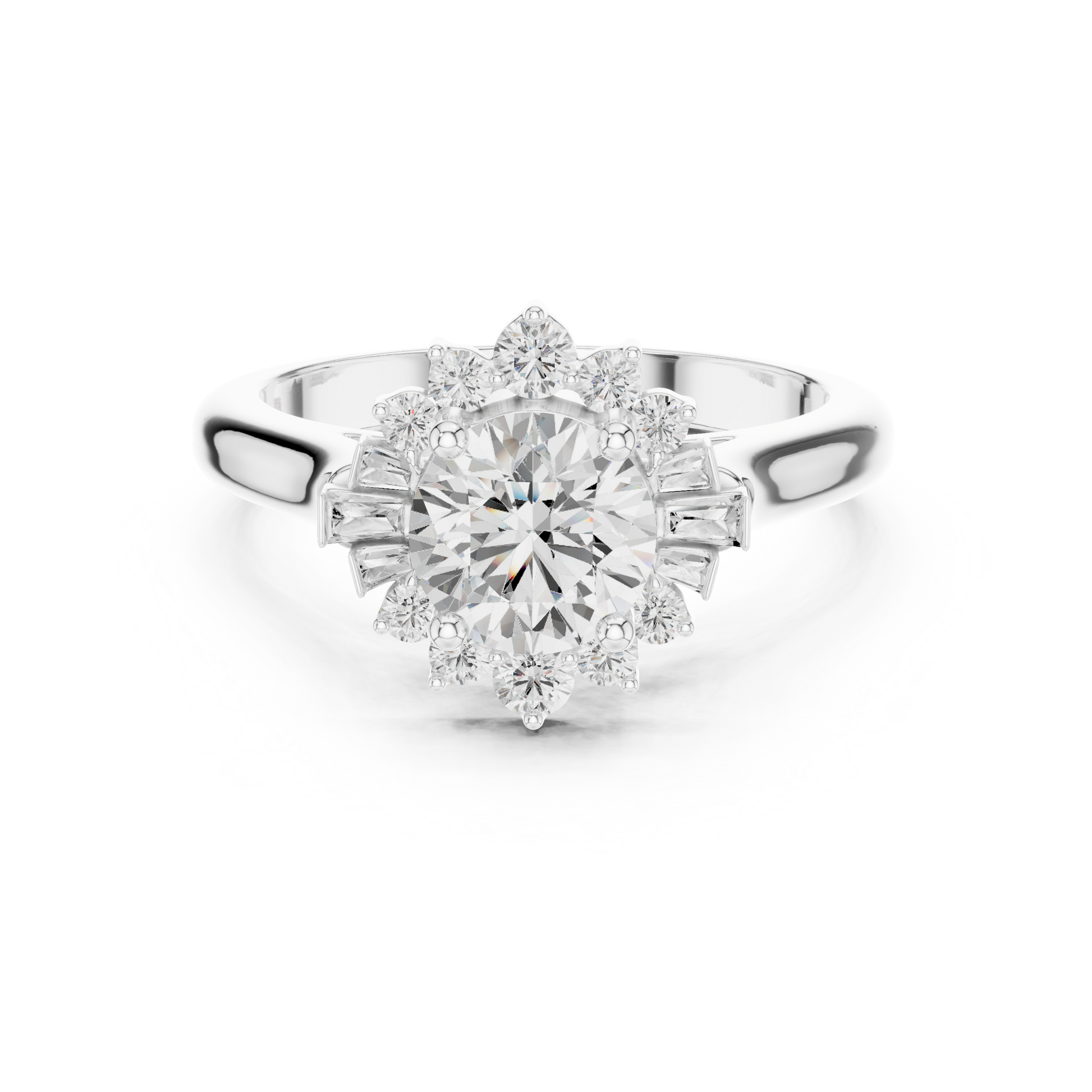 Round Halo Lab Grown Diamond Ring