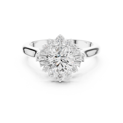 Round Halo Lab Grown Diamond Ring
