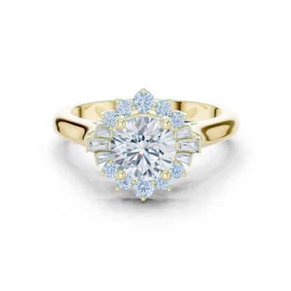 Round Halo Lab Grown Diamond Ring