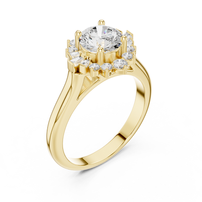 Round Halo Lab Grown Diamond Ring