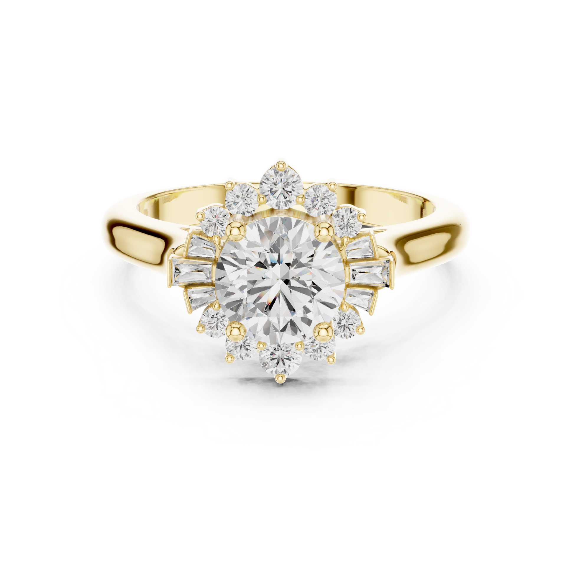 Round Halo Lab Grown Diamond Ring