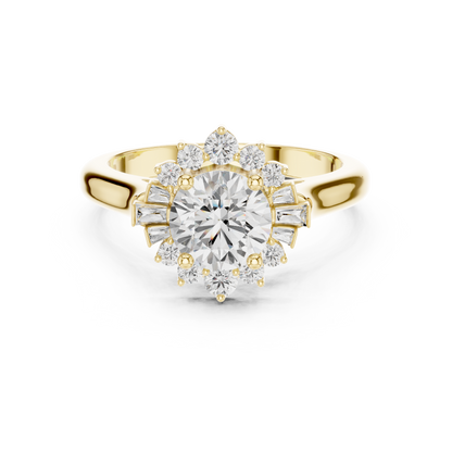 Round Halo Lab Grown Diamond Ring