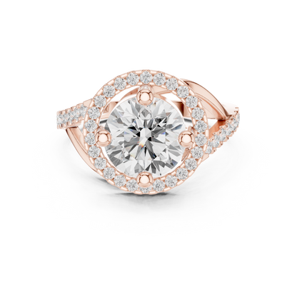 Round Halo Lab Grown Diamond Ring