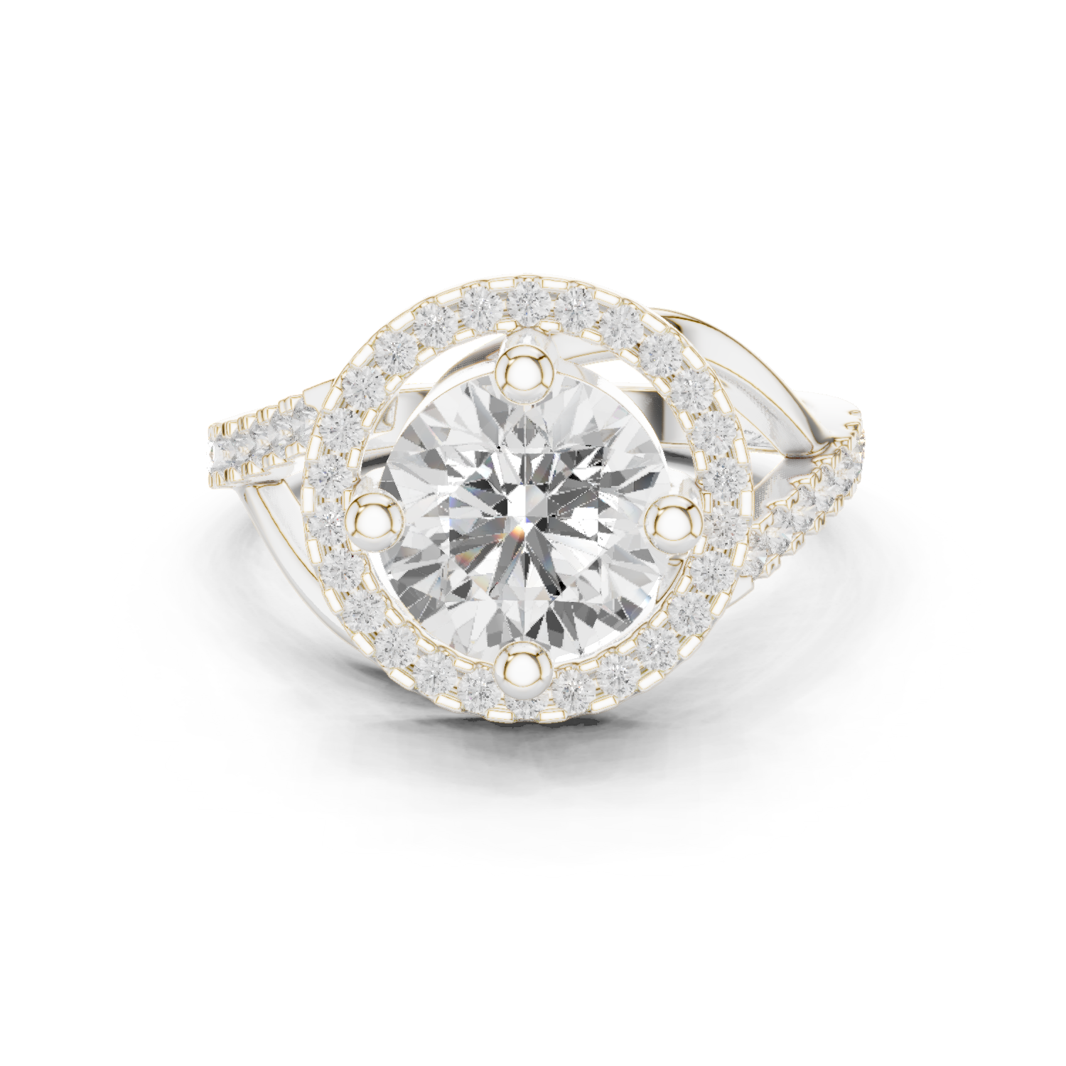 Round Halo Lab Grown Diamond Ring