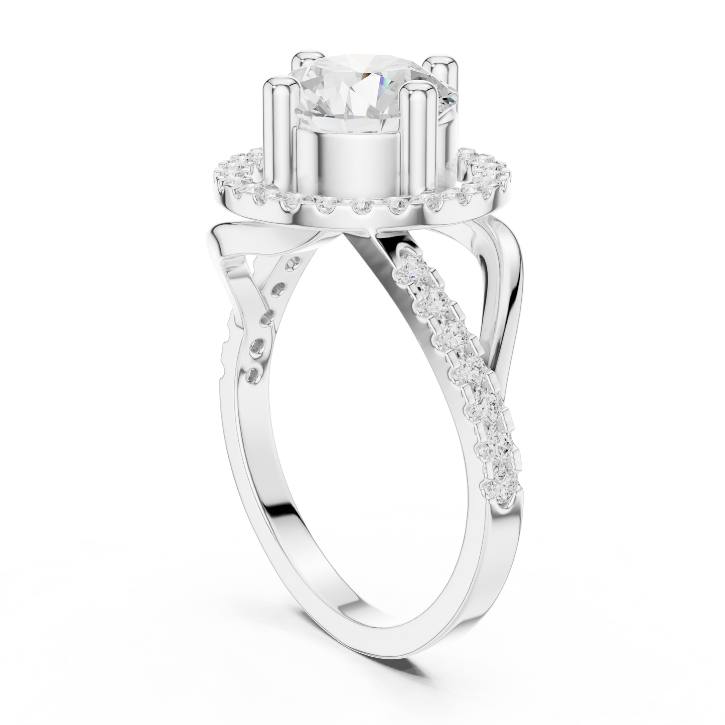Round Halo Lab Grown Diamond Ring