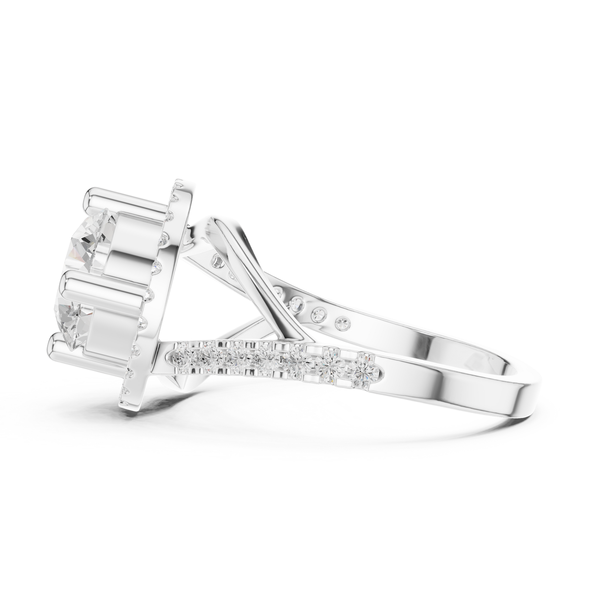 Round Halo Lab Grown Diamond Ring