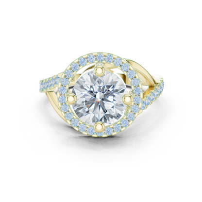 Round Halo Lab Grown Diamond Ring