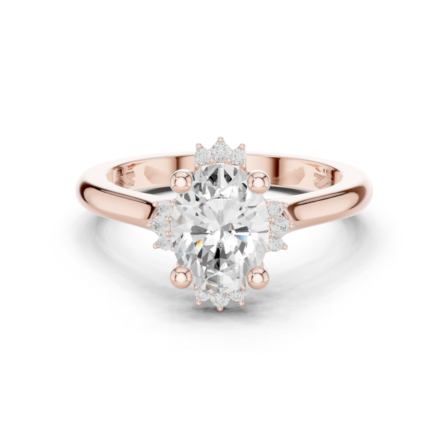 Mixed Shape Lab Grown Diamond Halo Ring