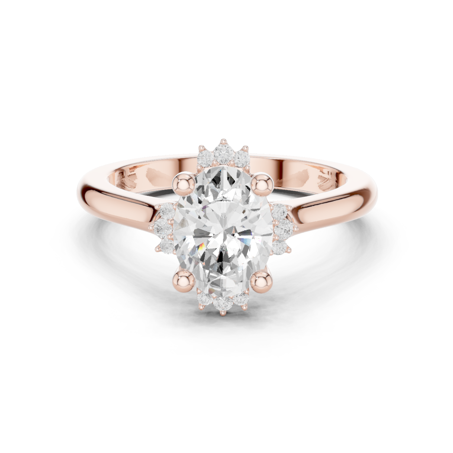 Mixed Shape Lab Grown Diamond Halo Ring