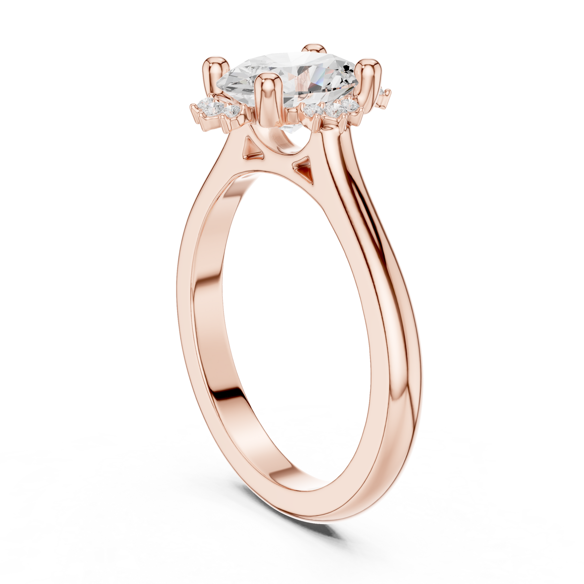Mixed Shape Lab Grown Diamond Halo Ring