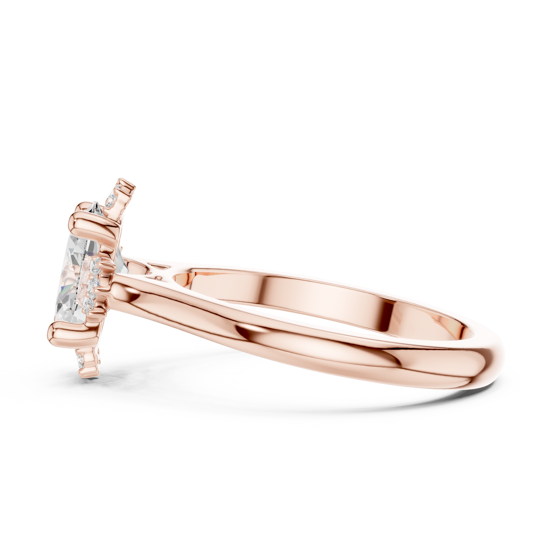 Mixed Shape Lab Grown Diamond Halo Ring