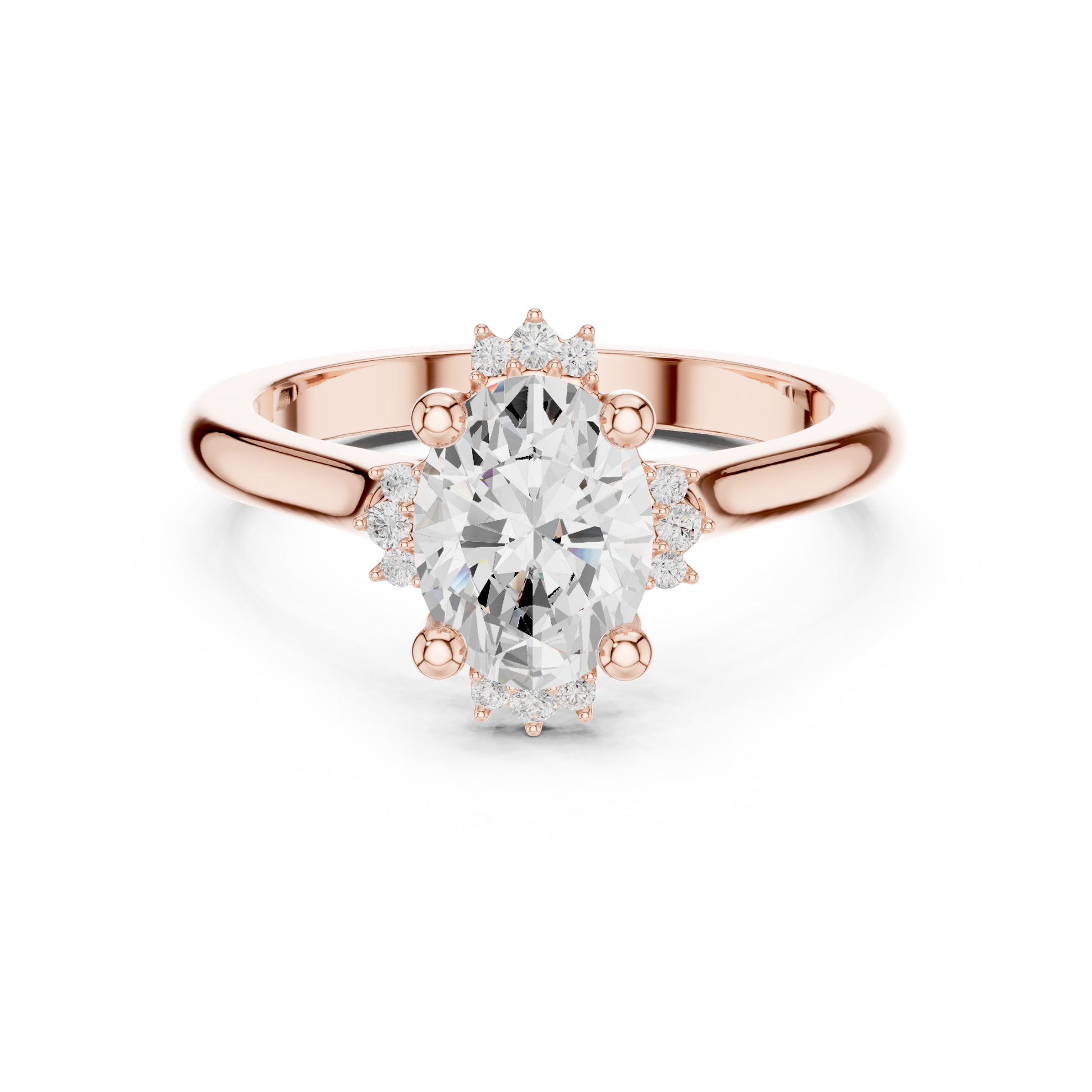 Mixed Shape Lab Grown Diamond Halo Ring