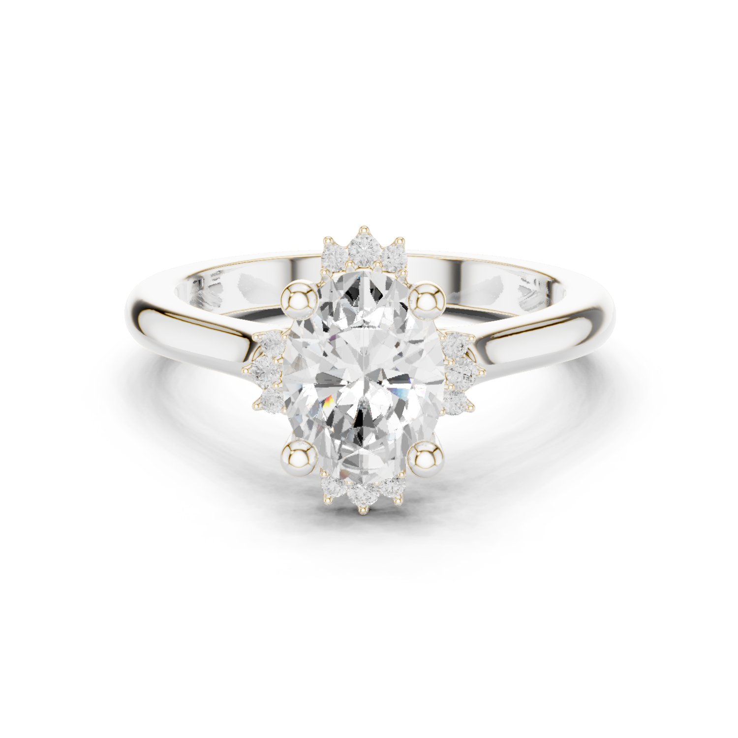 Mixed Shape Lab Grown Diamond Halo Ring