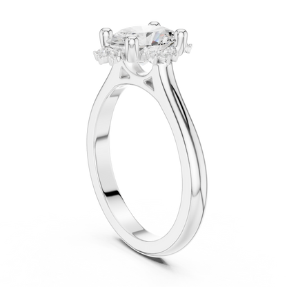 Mixed Shape Lab Grown Diamond Halo Ring