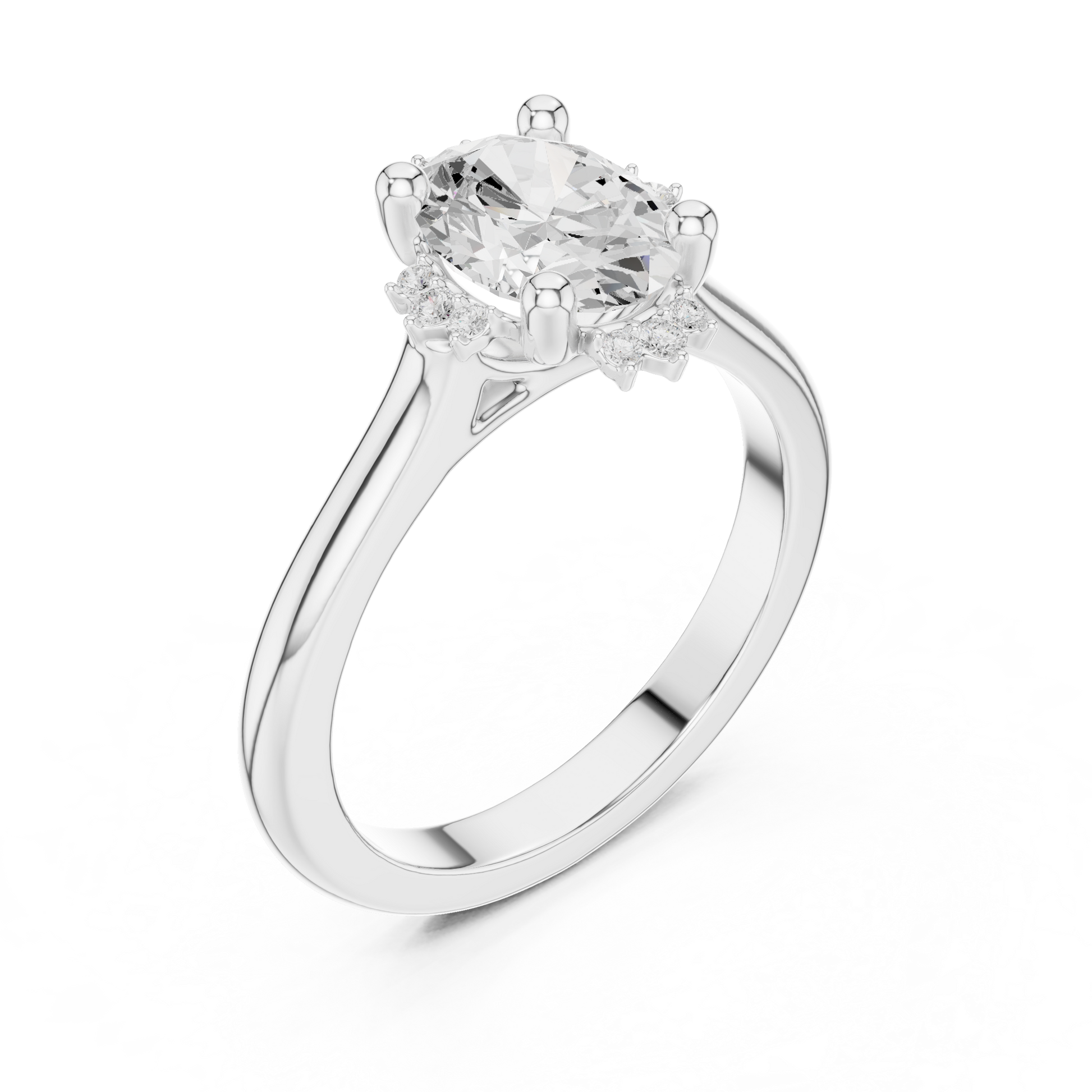 Mixed Shape Lab Grown Diamond Halo Ring
