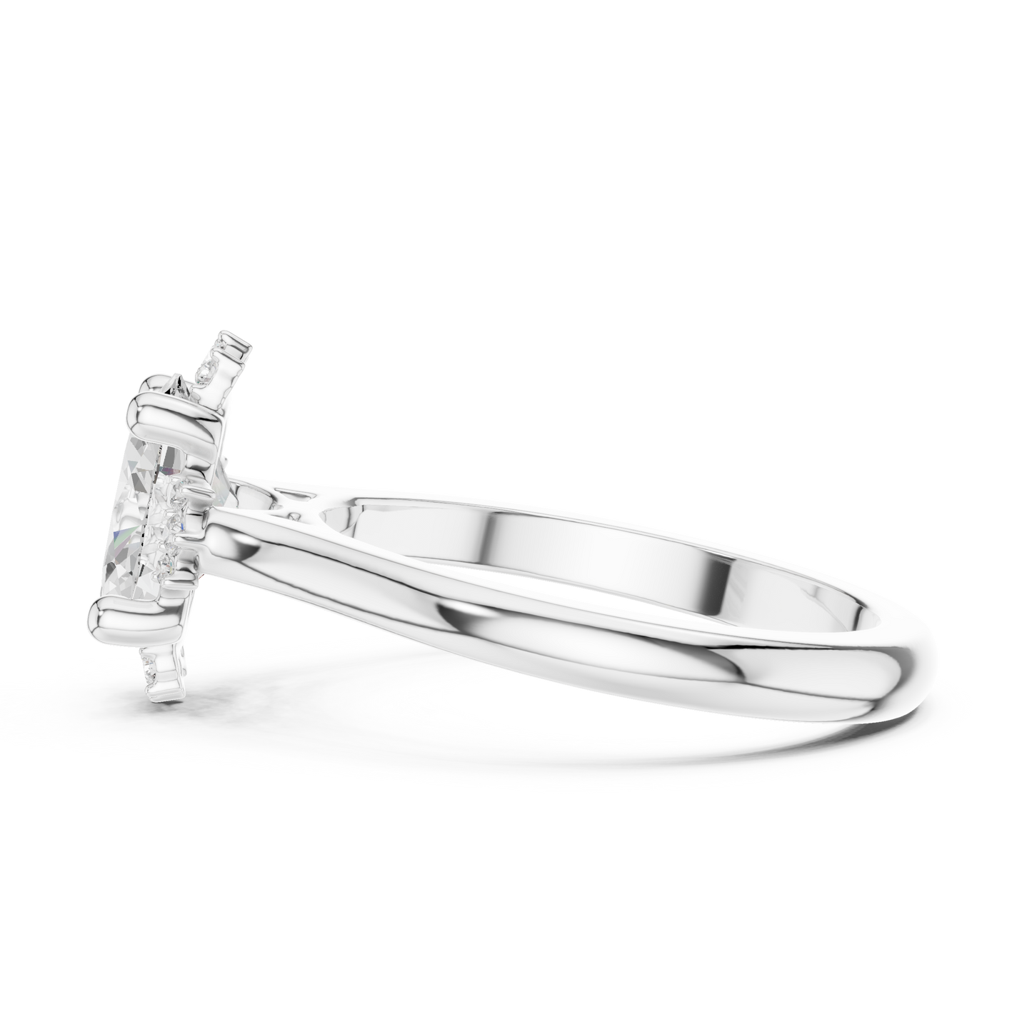 Mixed Shape Lab Grown Diamond Halo Ring