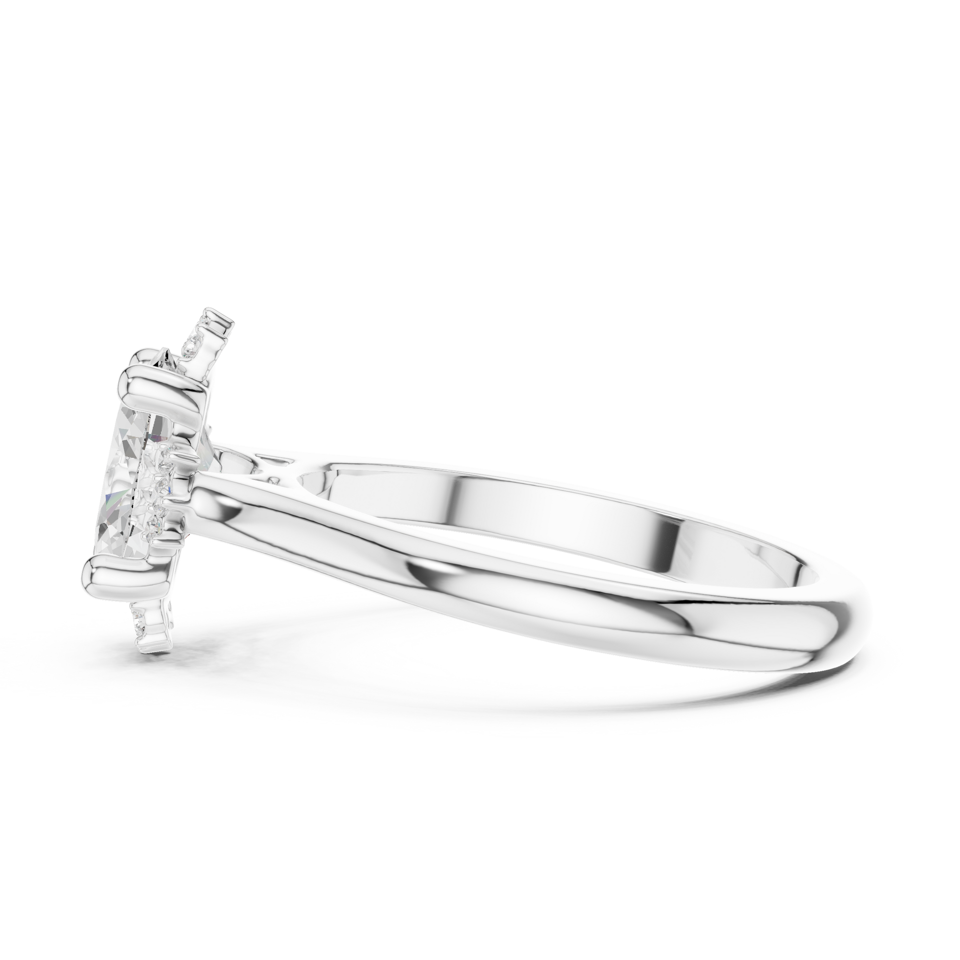 Mixed Shape Lab Grown Diamond Halo Ring