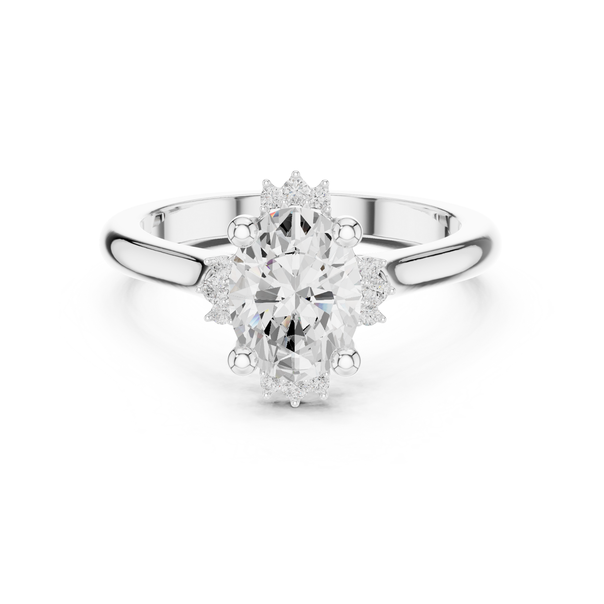 Mixed Shape Lab Grown Diamond Halo Ring