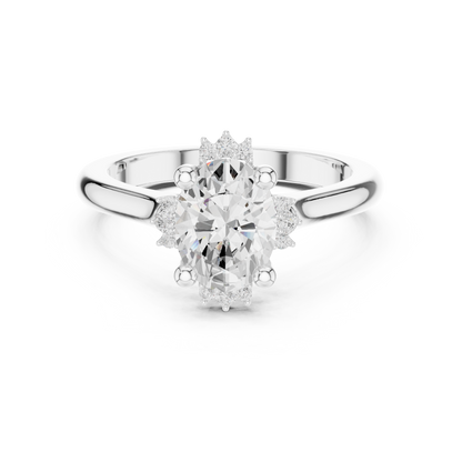 Mixed Shape Lab Grown Diamond Halo Ring